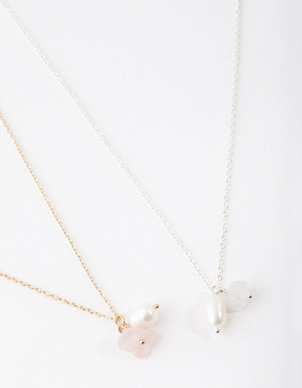 Mixed Metal Semi Precious Stone & Pearl Necklace Pack