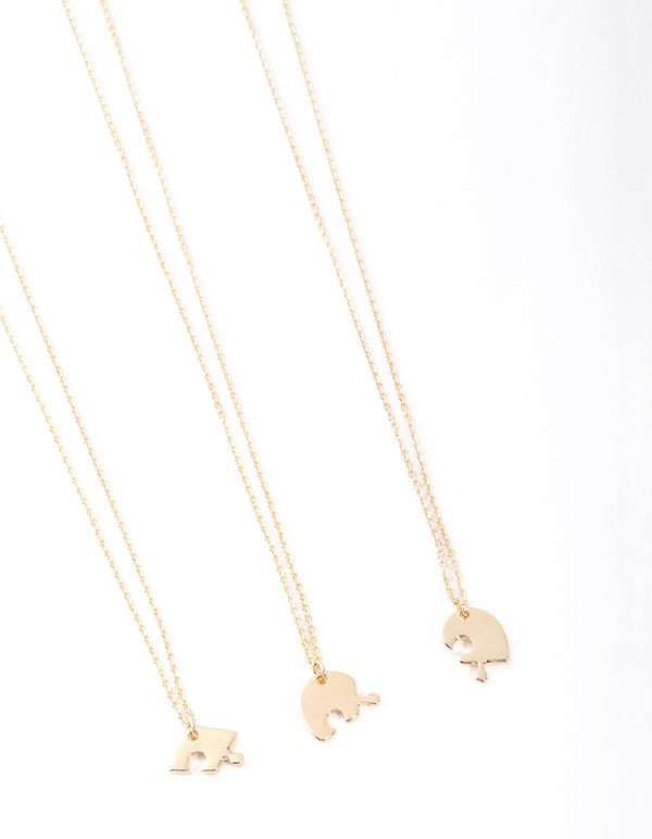 Gold Puzzle Necklace Pack