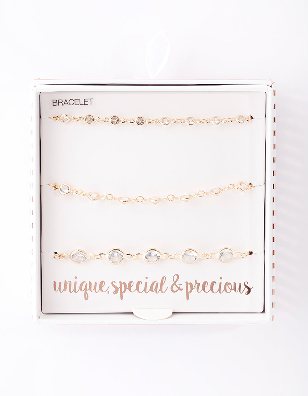 Gold Circle Diamante Bracelet Pack