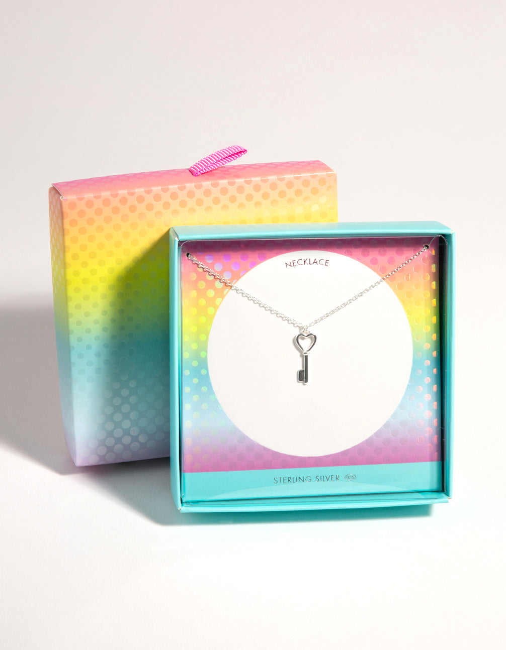 Kids Sterling Silver Lock 30cm Necklace