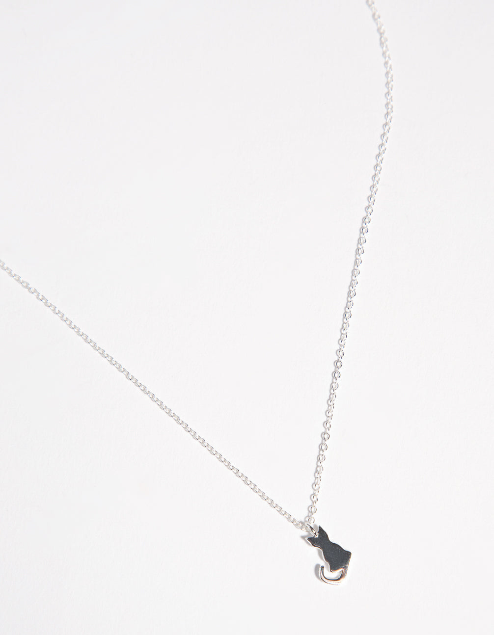 Kids Sterling Silver Cat 30cm Necklace