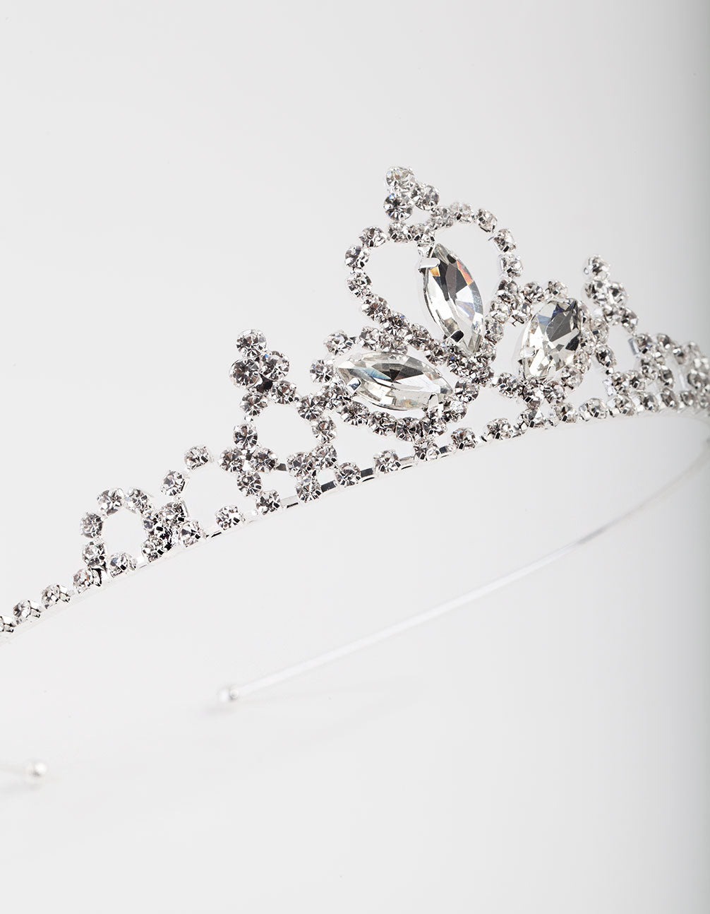 Kids Silver Diamante Tiara Headband