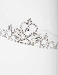 Kids Silver Diamante Tiara Headband - link has visual effect only
