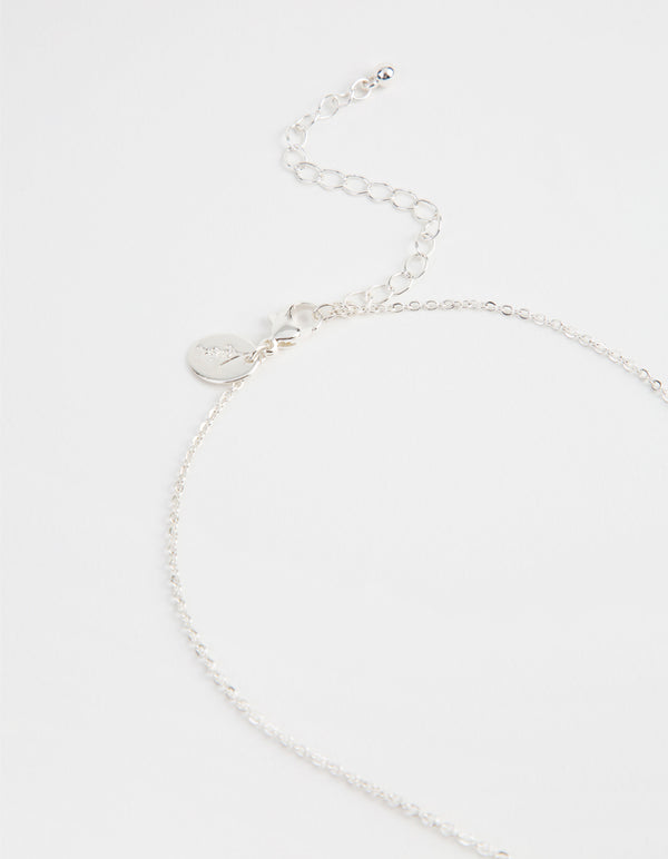 Silver Pave Heart Locket Necklace