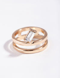 Gold Double Layer Nail Ring - link has visual effect only