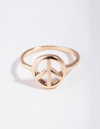 Gold Peace Sign Ring - link has visual effect only