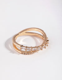 Gold Cubic Zirconia Orbit Band Ring - link has visual effect only