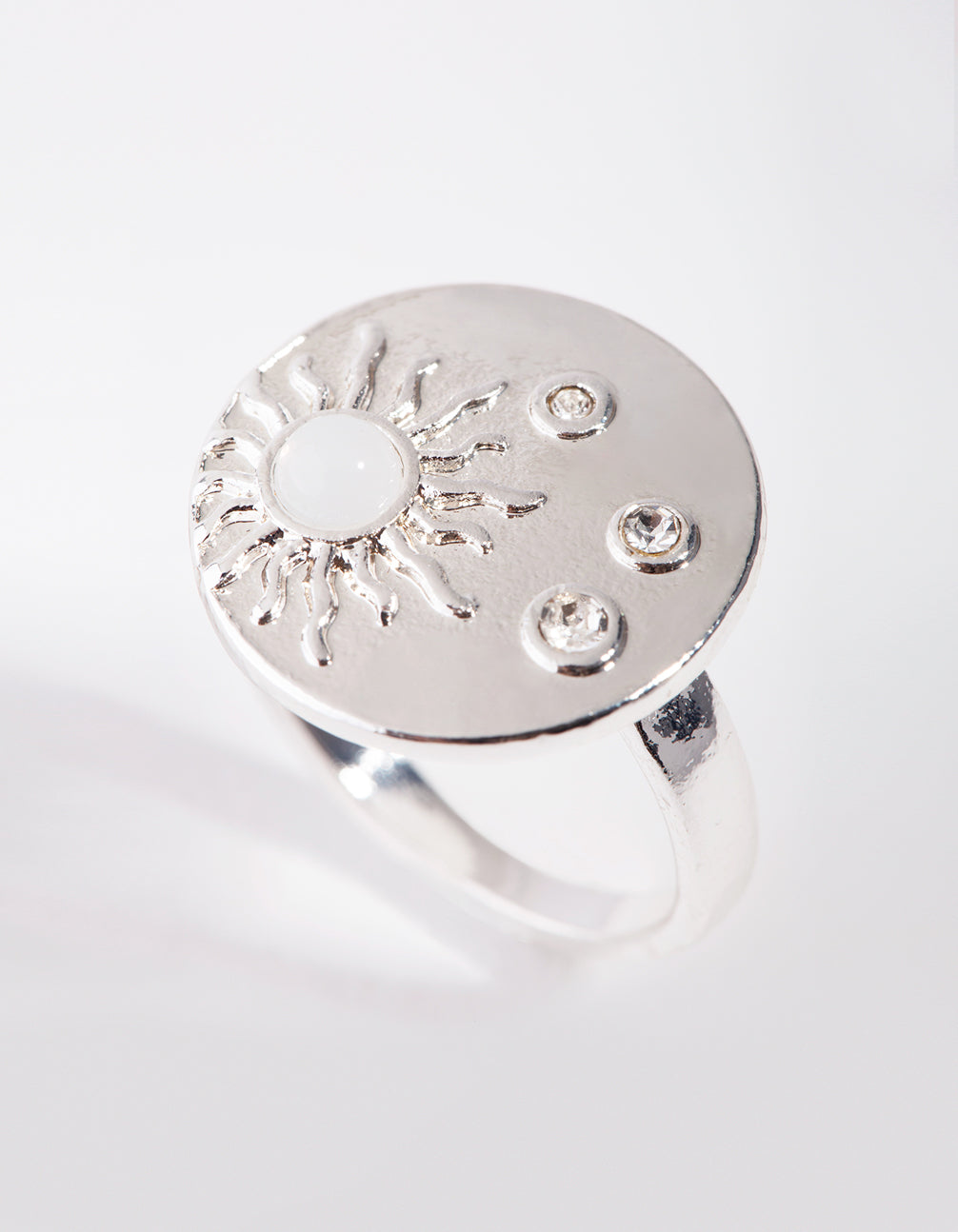 Silver Shield Sun Ring