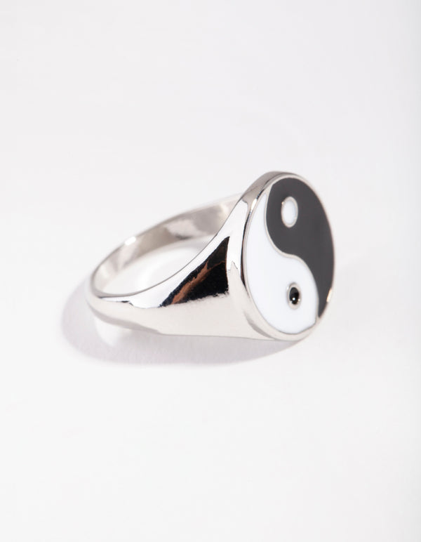 Silver Yin & Yang Signet Ring