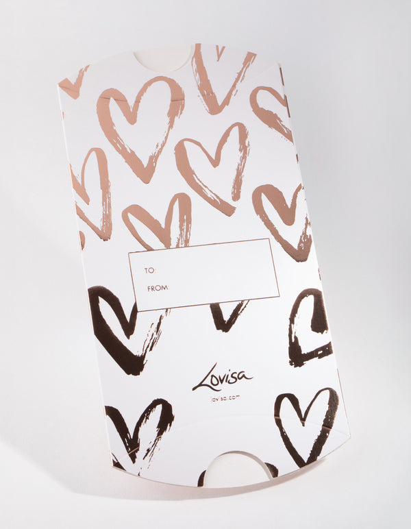 Rose Gold Heart Pillow Box