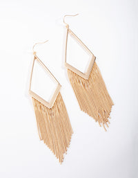 Gold Diamond Shaped Snakechain Earrings - link has visual effect only