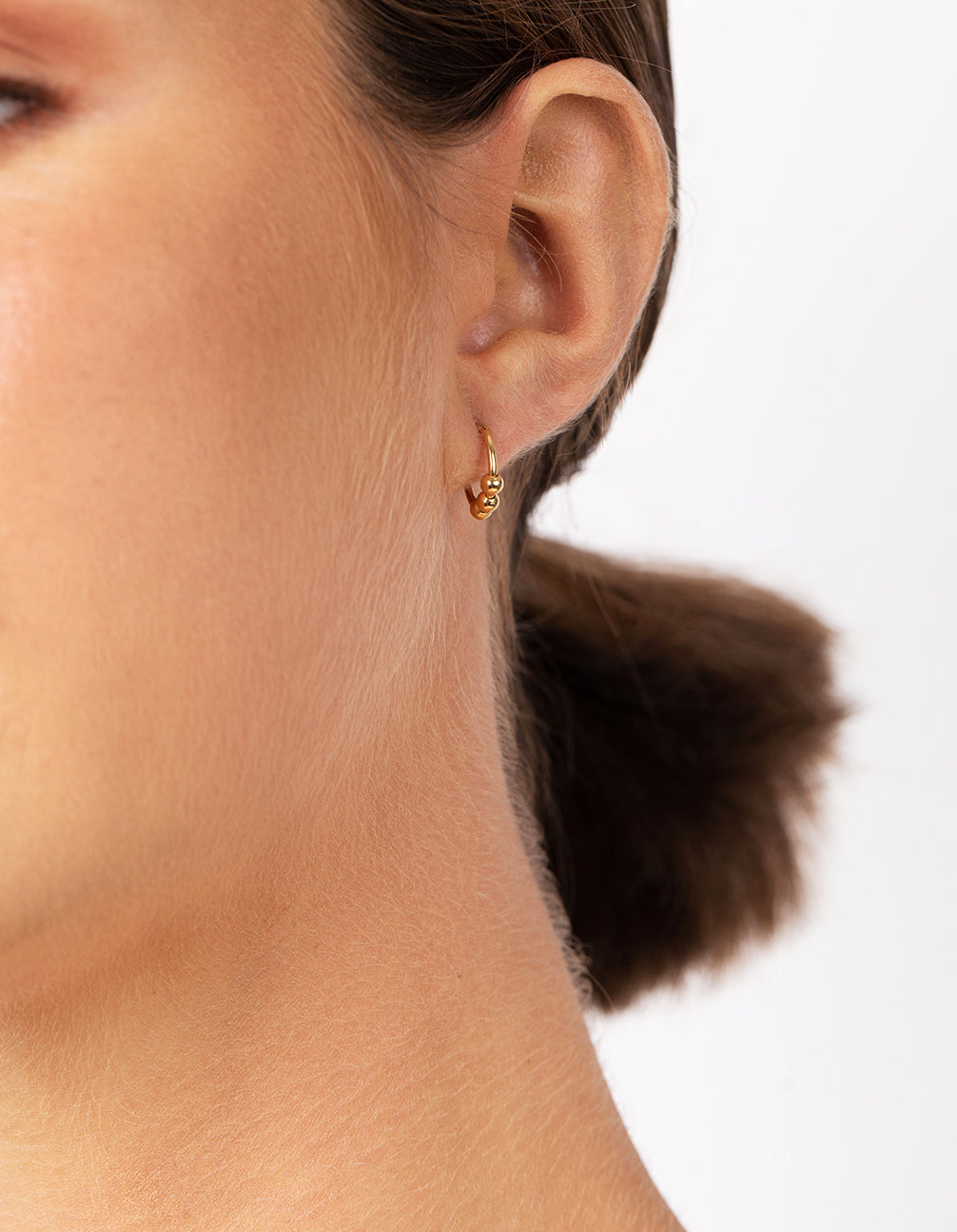 Gold Plated Sterling Silver Multi Ball Hoop Pack Earring