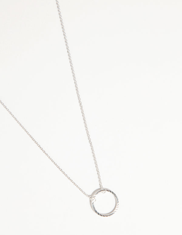 Sterling Silver Open Circle Necklace