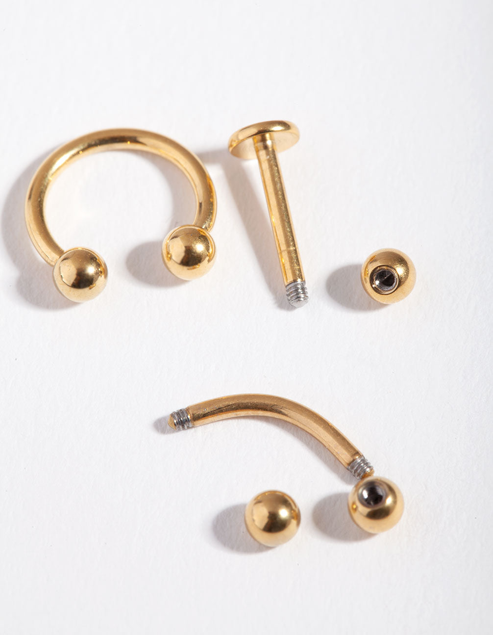 Surgical Steel Gold Mix Piercing Earring Pack