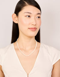 Gold Mini Freshwater Pearl Necklace - link has visual effect only