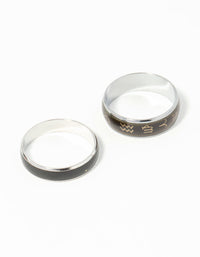 Silver Symbol Mood Ring Set - link has visual effect only