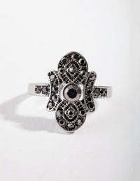 Black Diamante Twist Rings - link has visual effect only