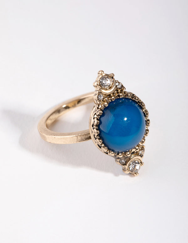 Gold Mood Stone Ring