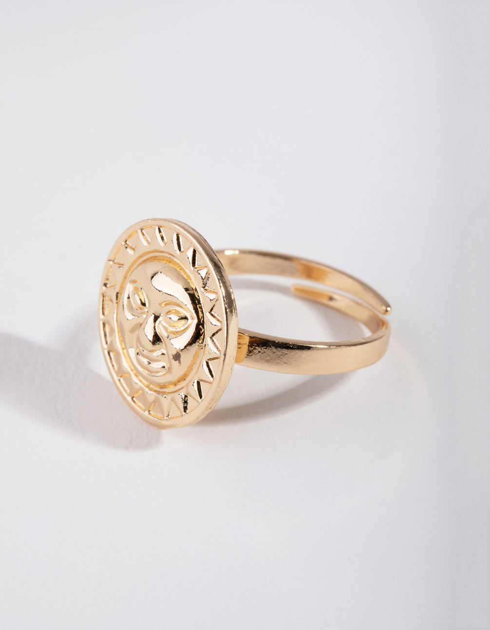 Gold Sunface Ring