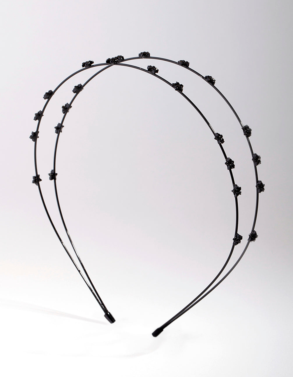 Matte Black Double Star Headband