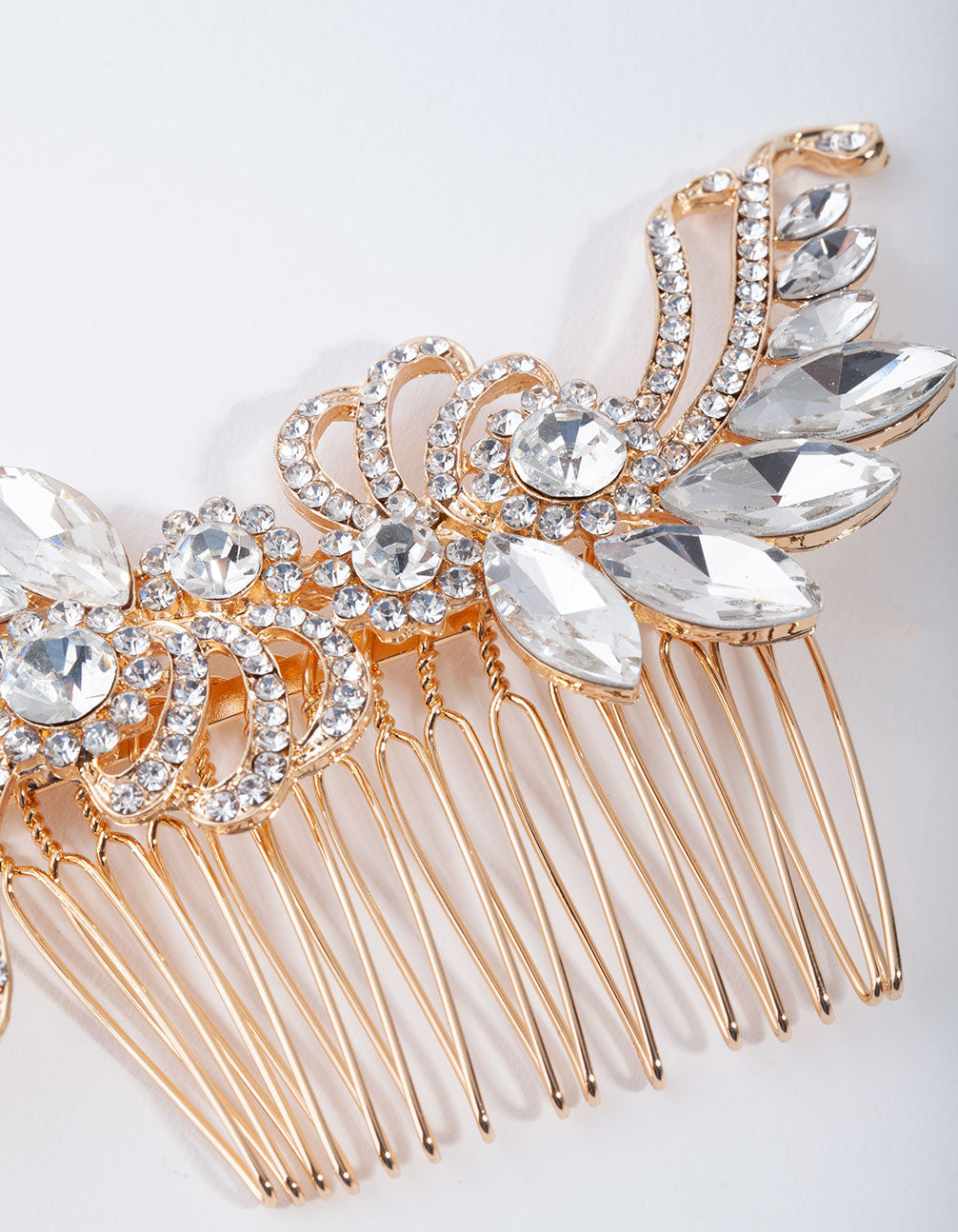 Gold Navette Decorative Laurel Comb