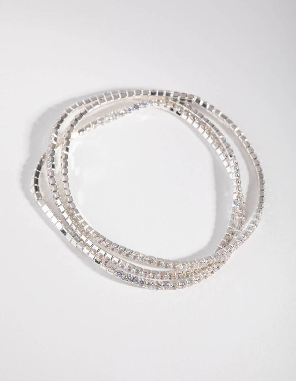 Silver Fine Cupchain Pack Bracelets