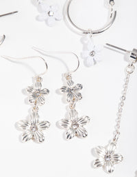 Silver Ditsy Daisy 6-Pack Earring - link has visual effect only