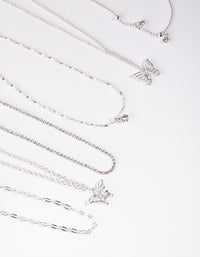 Silver Butterfly Choker 6-Pack - link has visual effect only