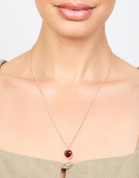 Gold Jewel Heart Necklace - link has visual effect only
