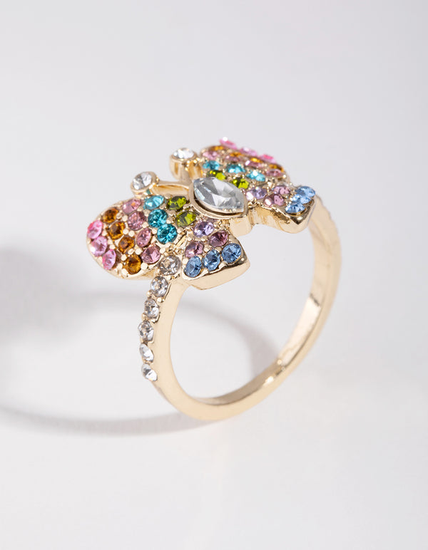 Vintage Gold Butterfly Ring