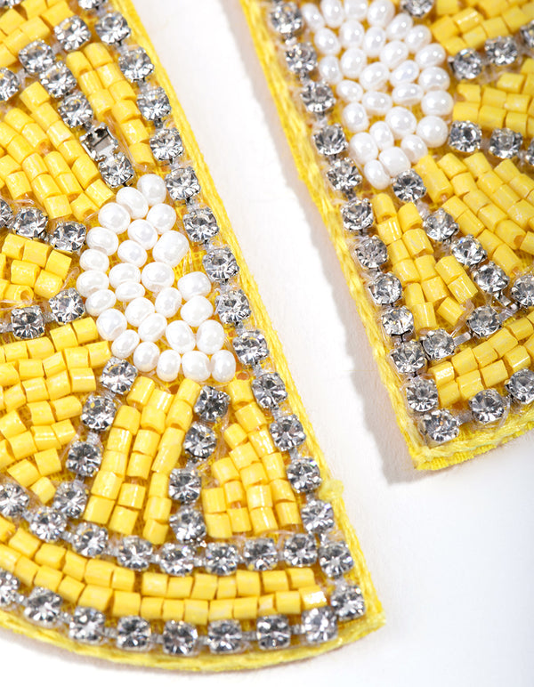Sunshine Bright Statement Lemon Slice Earrings