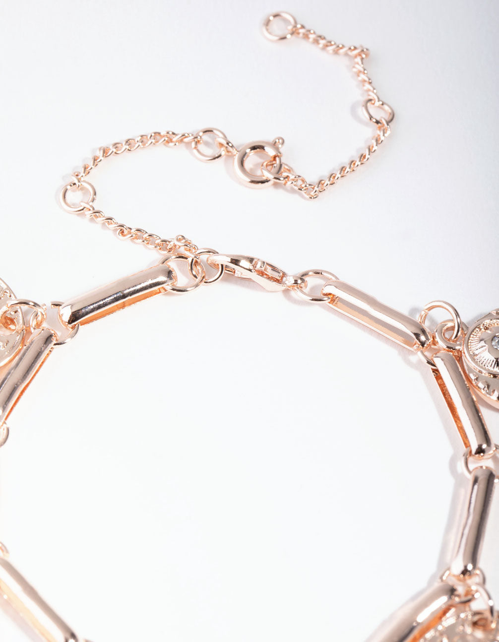 Rose Gold Plated Large Coin Bracelet