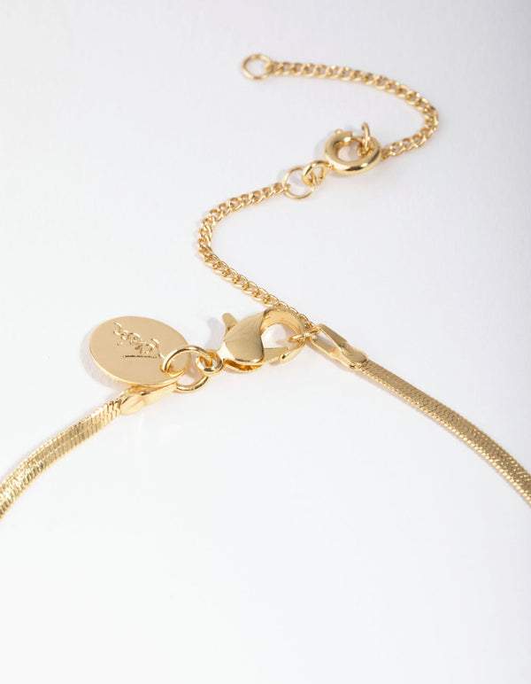 Gold Plated Thin Snake Chain Bracelet