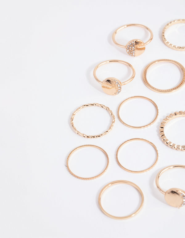 Gold Moon Phase Ring 24-Pack