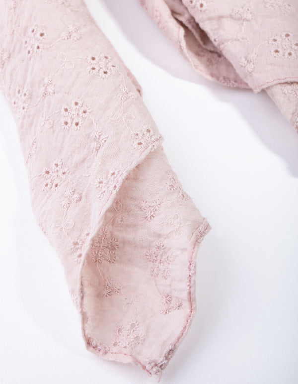 Fabric Embroidery Scarf Scrunchie