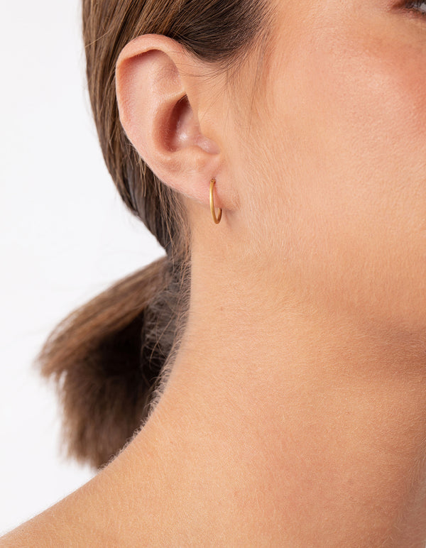 Gold Plated Sterling Silver Mix Texture Hoop Pack Earring