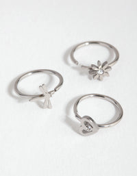Surgical Steel Mini Motif Nose Ring Pack - link has visual effect only
