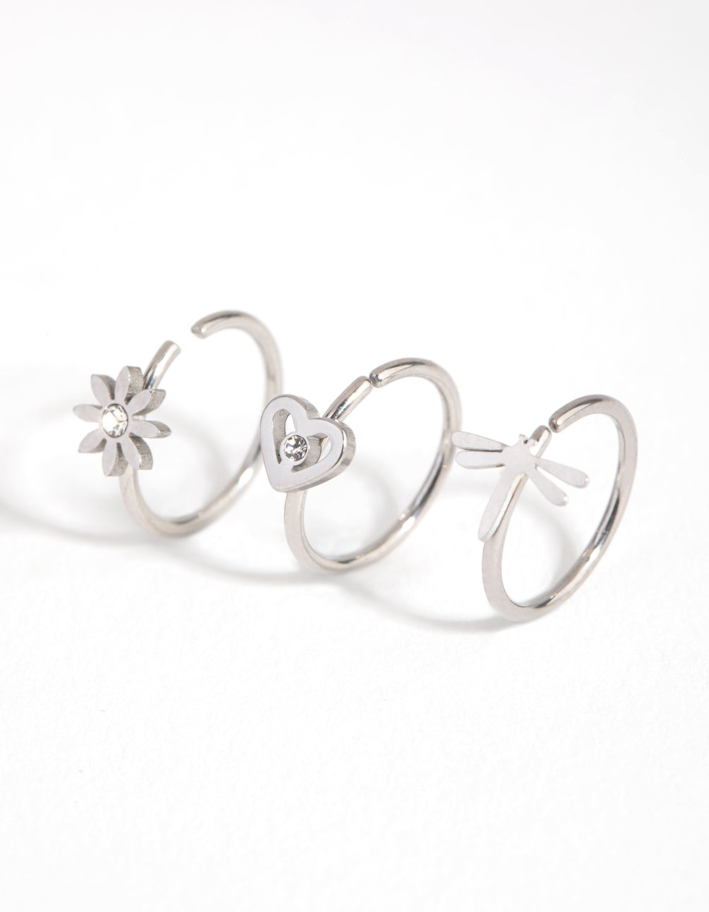 Surgical Steel Mini Motif Nose Ring Pack