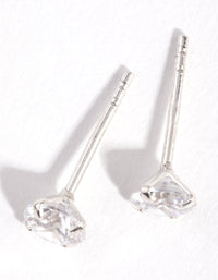 Sterling Silver 0.5ct Cubic Zirconia Stud Earrings - link has visual effect only