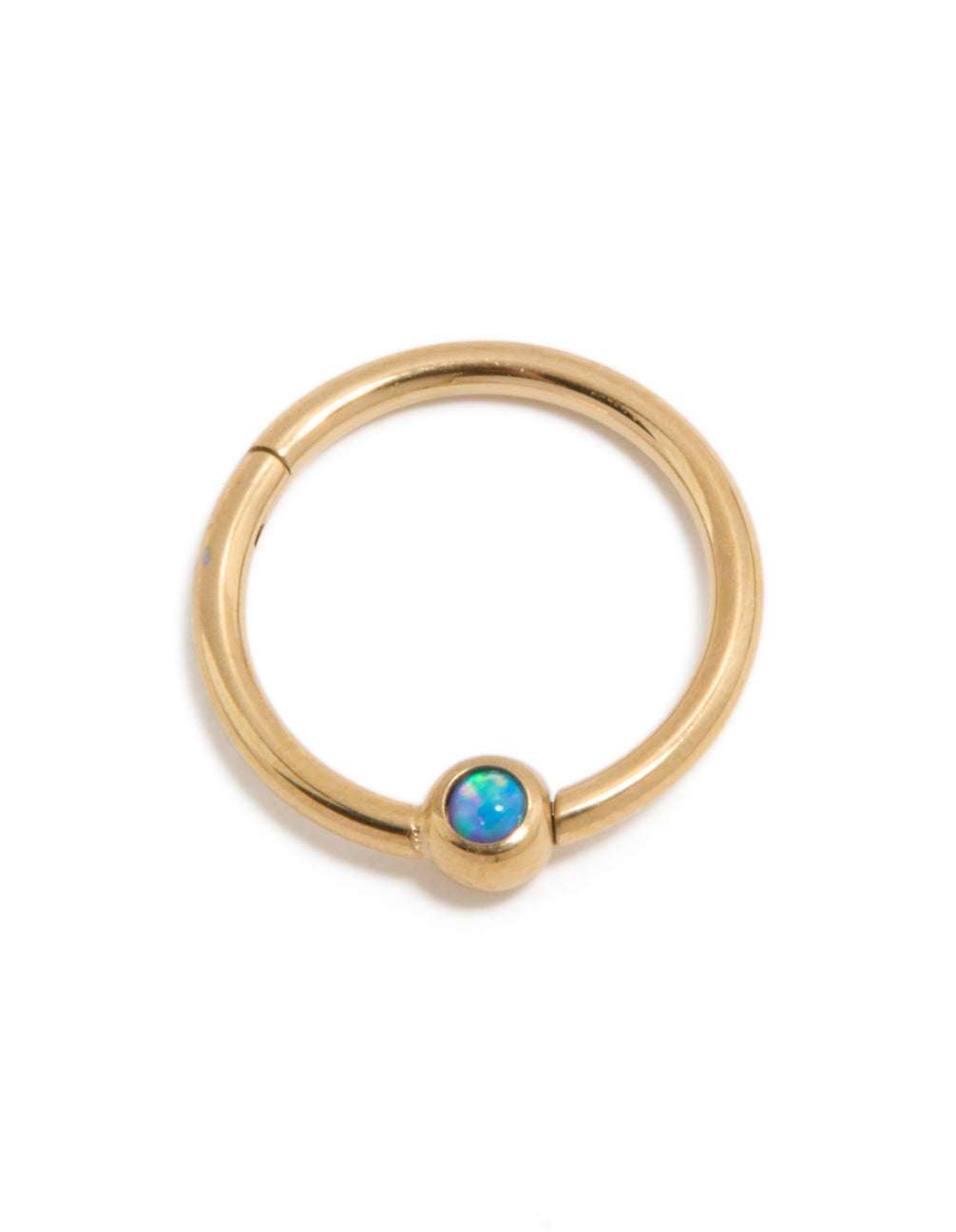 Titanium Gold Faux Opal Clicker Ring