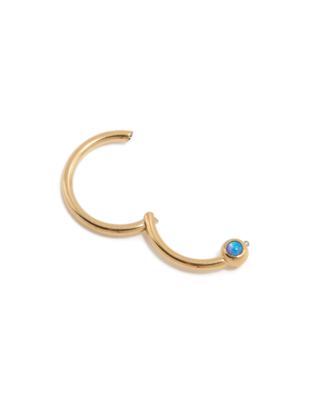 Titanium Gold Faux Opal Clicker Ring