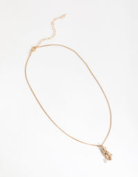 Gold Faux Pearl Hand Necklace - link has visual effect only