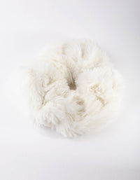 Fabric Faux Fur Scrunchie - link has visual effect only