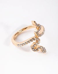 Gold Diamante Snake Ring - link has visual effect only