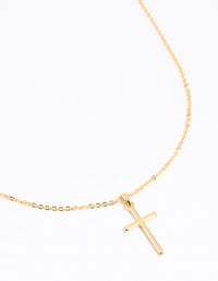 Gold Plated 45cm Cross Necklace - link has visual effect only