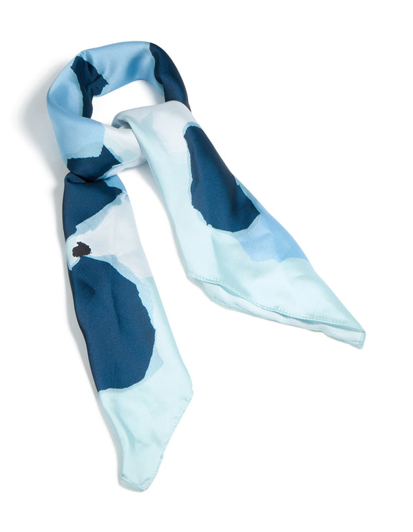 Blue Splatter Bandana Hair Scarf