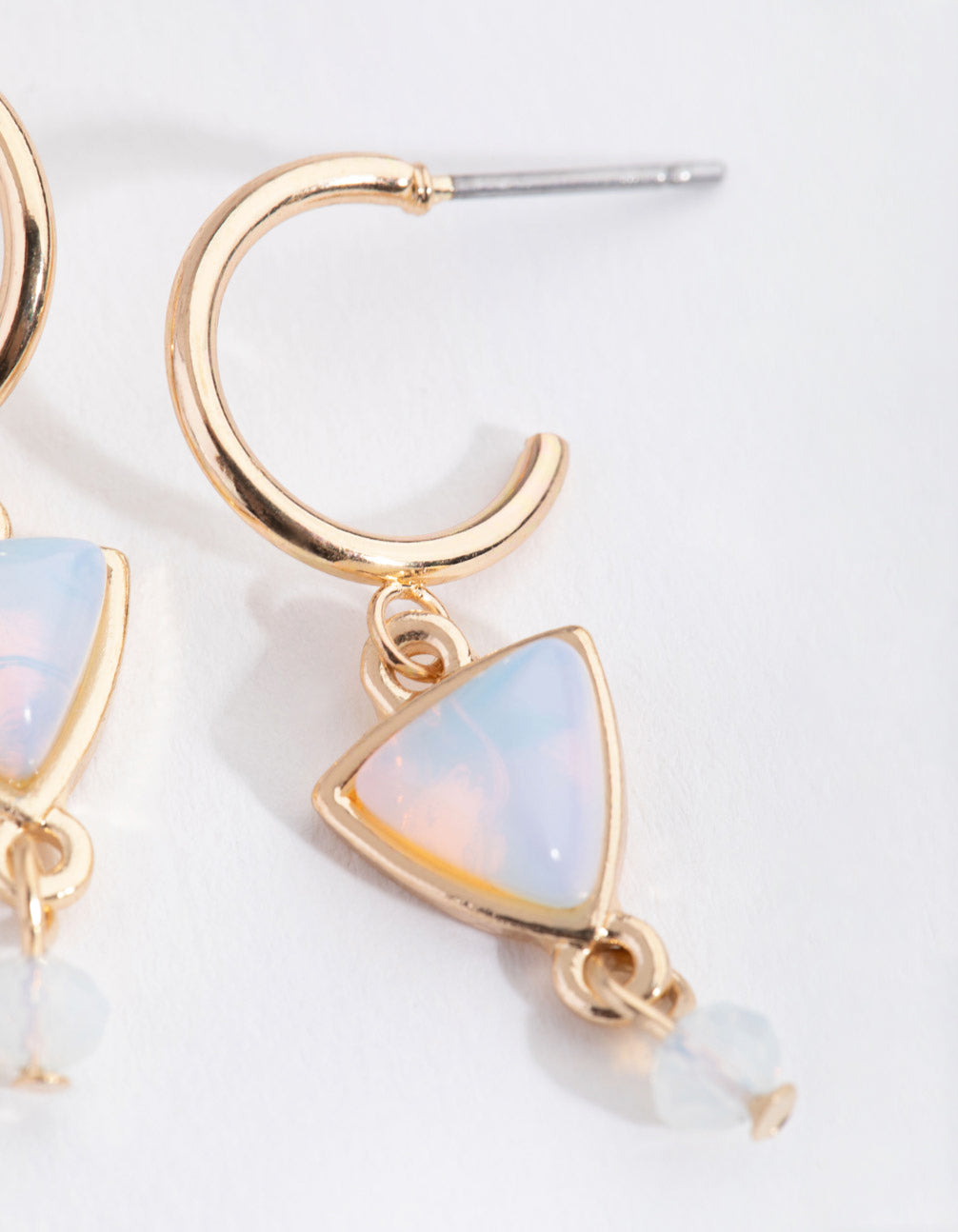 Gold Triple Drop Huggie Earrings