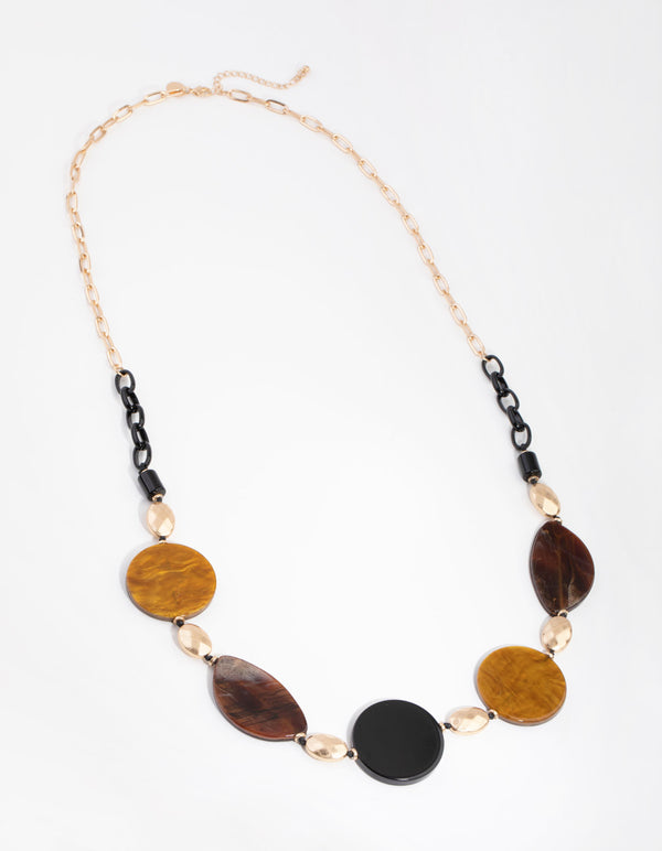 Acrylic Disc Chain Necklace