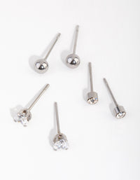 Surgical Steel Love Stud Pack Earrings - link has visual effect only