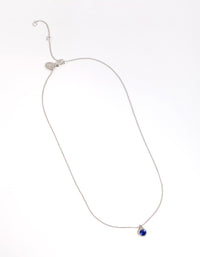 Silver Circle Diamante Pendant Necklace - link has visual effect only